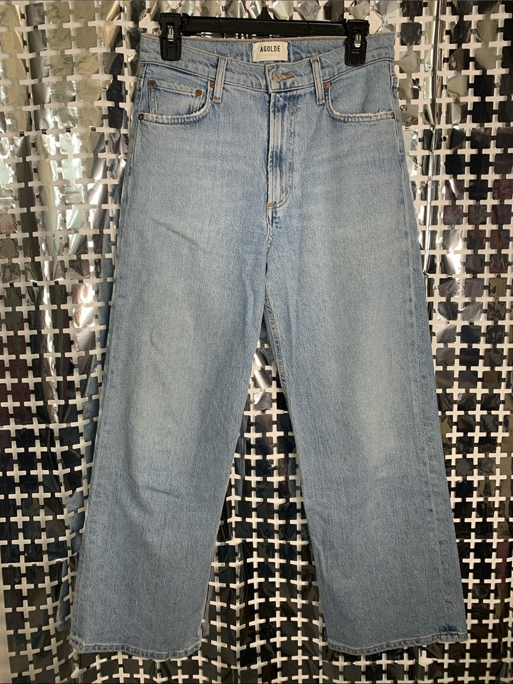 Agolde Pale Blue Straight Leg Jeans